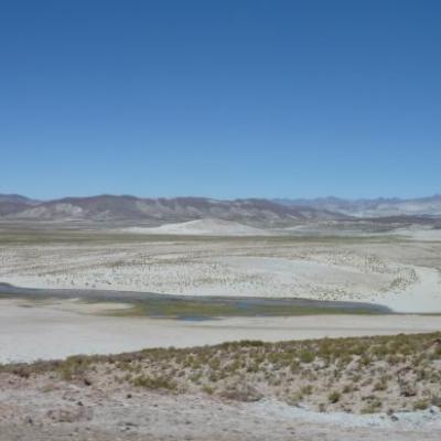 Paysage bolivien, piste entre Potosi et Uyuni