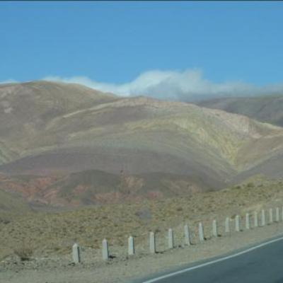 Paysage argentin (route entre front. Chilienne et Salta en Argentine)